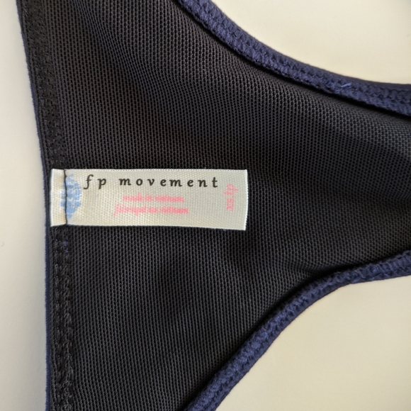 Free People FP Movement Lightning Synergy Crop Sports Bra, Navy XS NWT - Picture 7 of 9